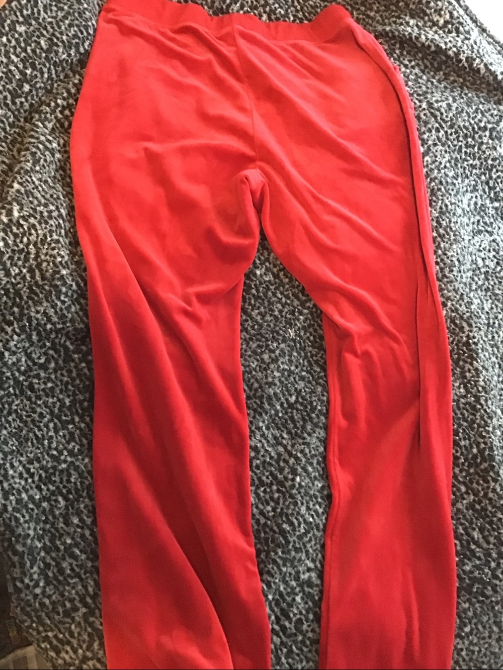 Juicy Couture Bright Red Velour Pants - Picture 5 of 5